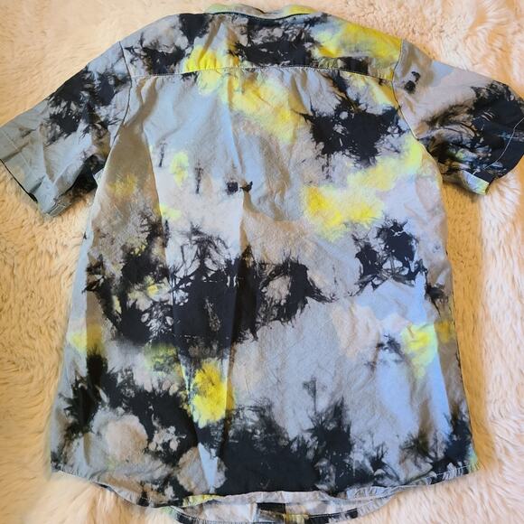 VOLCOM Stone boys size 7 tie dye button down shirt - Picture 4 of 6